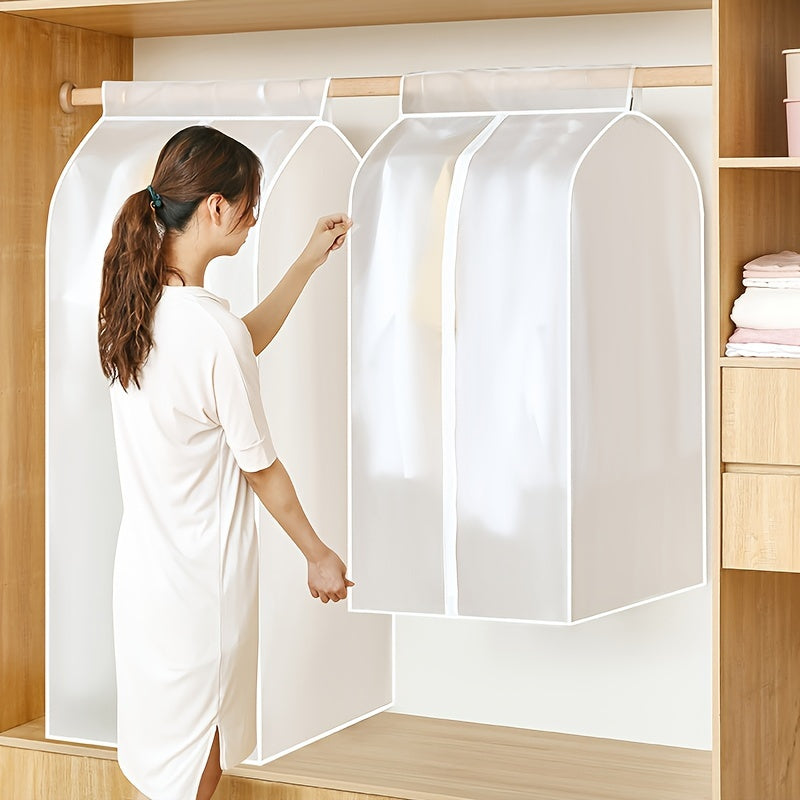 Bolsa de ropa transparente lavable con cremallera para almacenamiento a prueba de polvo de abrigos y trajes, organizador, funda de ropa plegable