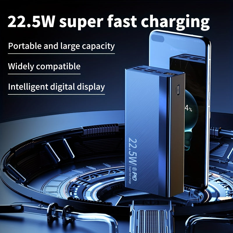 Large Capacity Power Bank 30000mAh Fast Charging USB Type-C Portable Emergency Backup