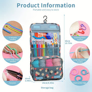 130pcs Knitting Crochet Hook Set with Bag for DIY Crafts All Seasons Multicolor