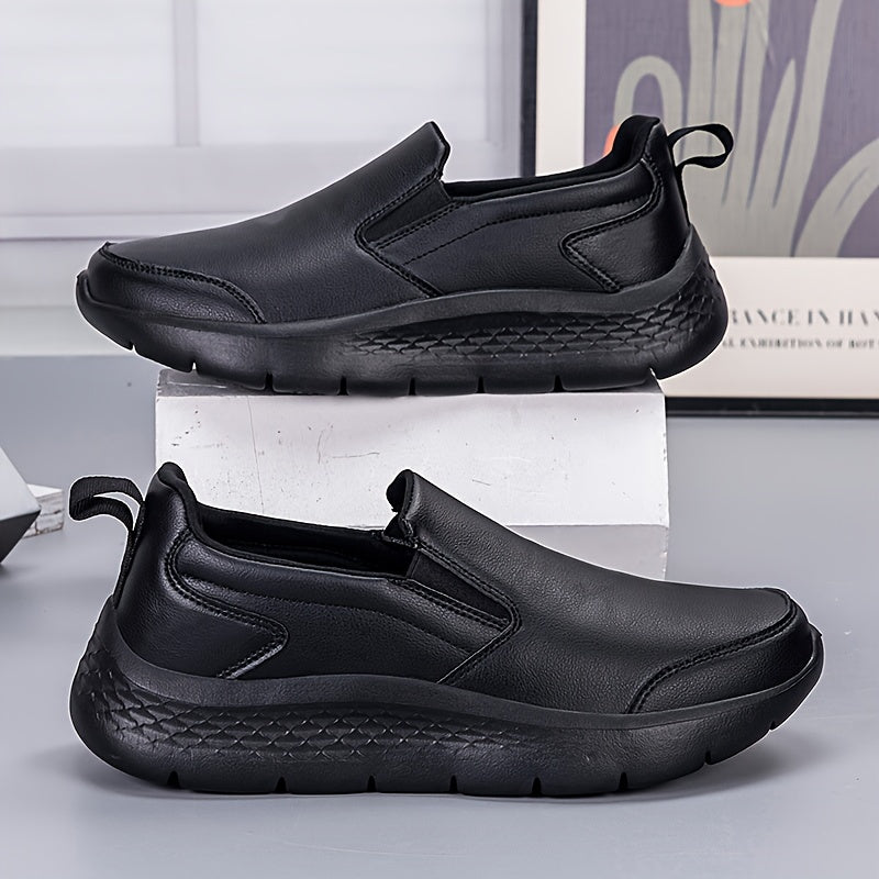 Erkaklar uchun sirg'aluvchi krossovkalar, sirpanmaydigan kauchuk taglik, zarba qabul qilish, suv o'tkazmaydigan, yog'ga chidamli, PU yuqori qismi, astarsiz yengil sport poyabzallari