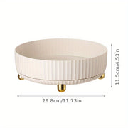 Aylanuvchi plastmassa oshxona tashkilotchisi Lazy Susan, ziravorlar, mevalar va kosmetika uchun