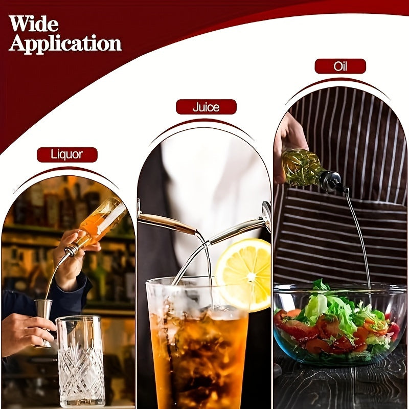 Set of 4 6 8 12 24 Bar Pourer Spouts with Dust Cover for Liquor Oil