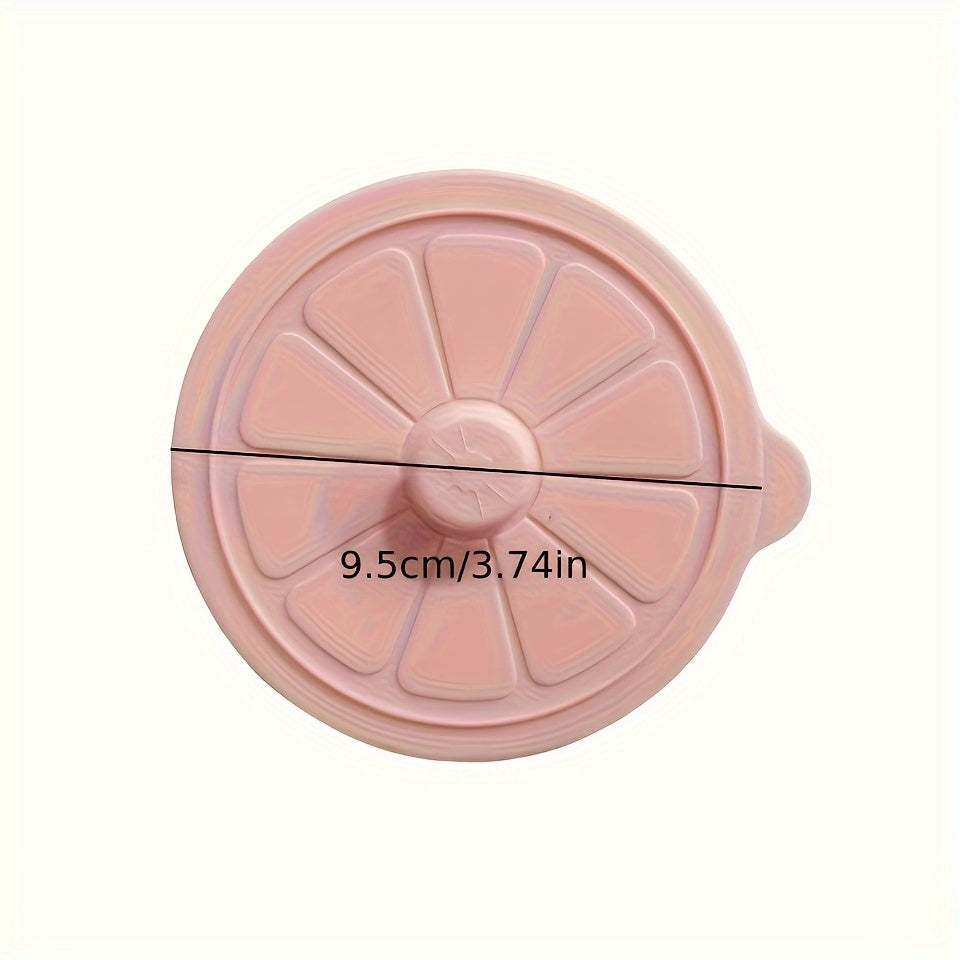 Silicone Lemon Shaped Cup Lid Reusable Dust and Insect Cover for Mugs
