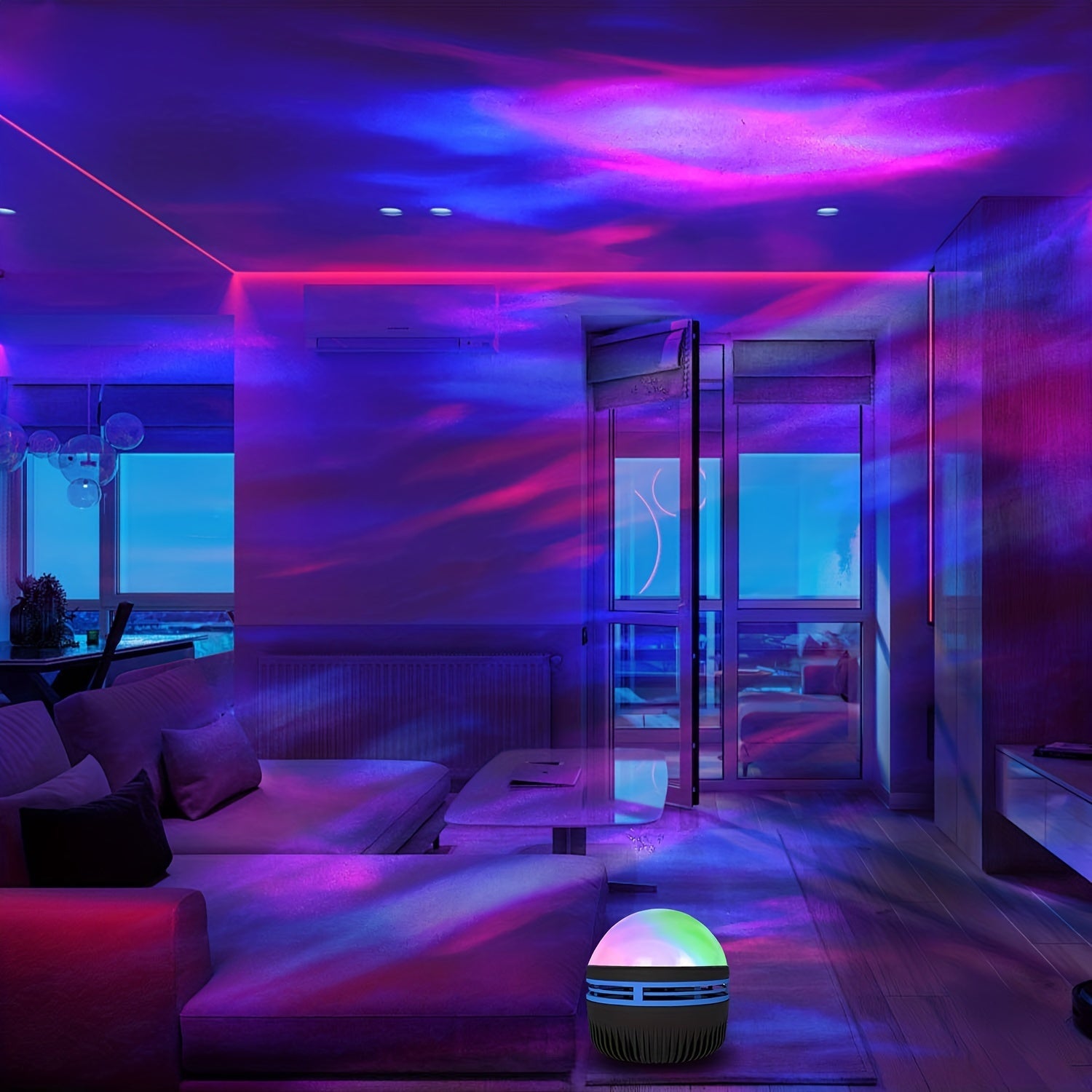 7-Color Star Projector Night Light with Remote Control USB Powered for Bedroom Ambiance