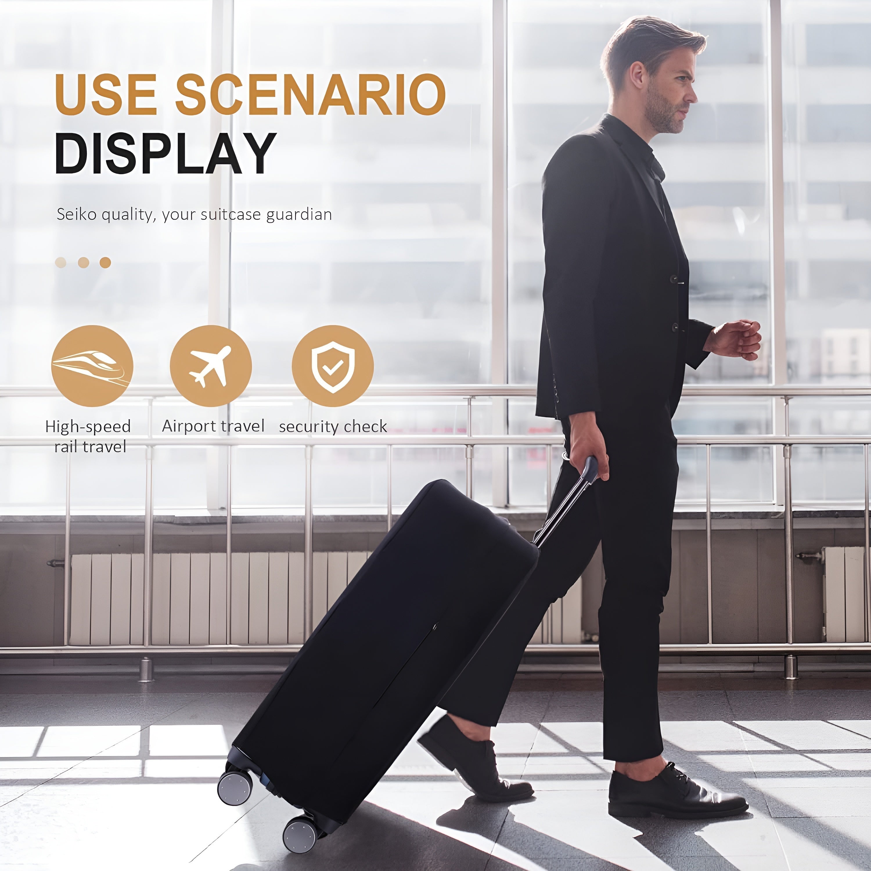 High-Elastic Thickened Luggage Dust Cover for Travel Cases