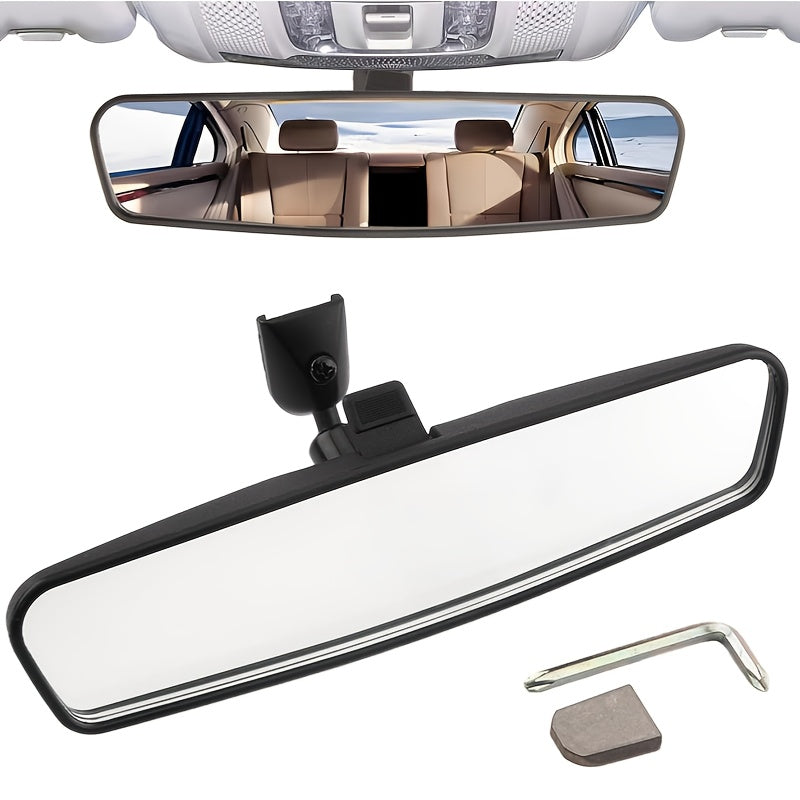 Universal Interior Rearview Mirror for Cars, Adjustable, Clear Visibility