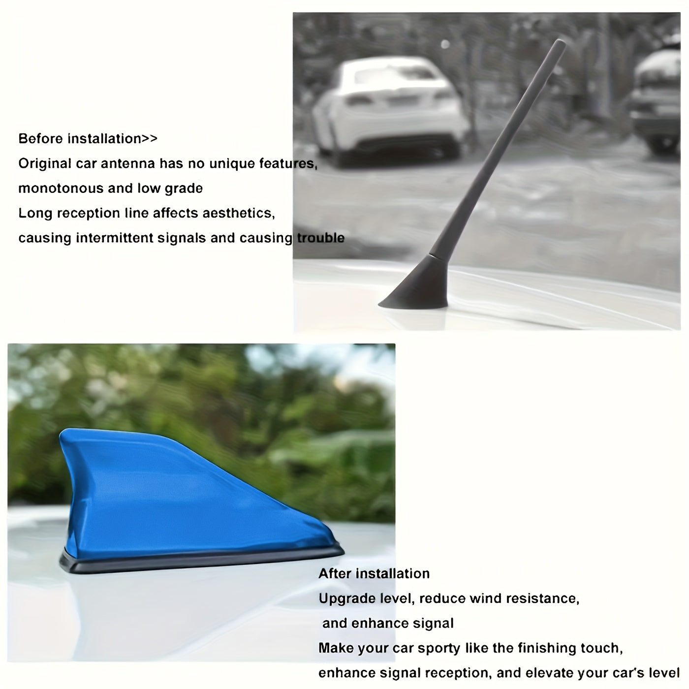 Universal Car Shark Fin Antenna Roof Signal Booster Radio Aerials