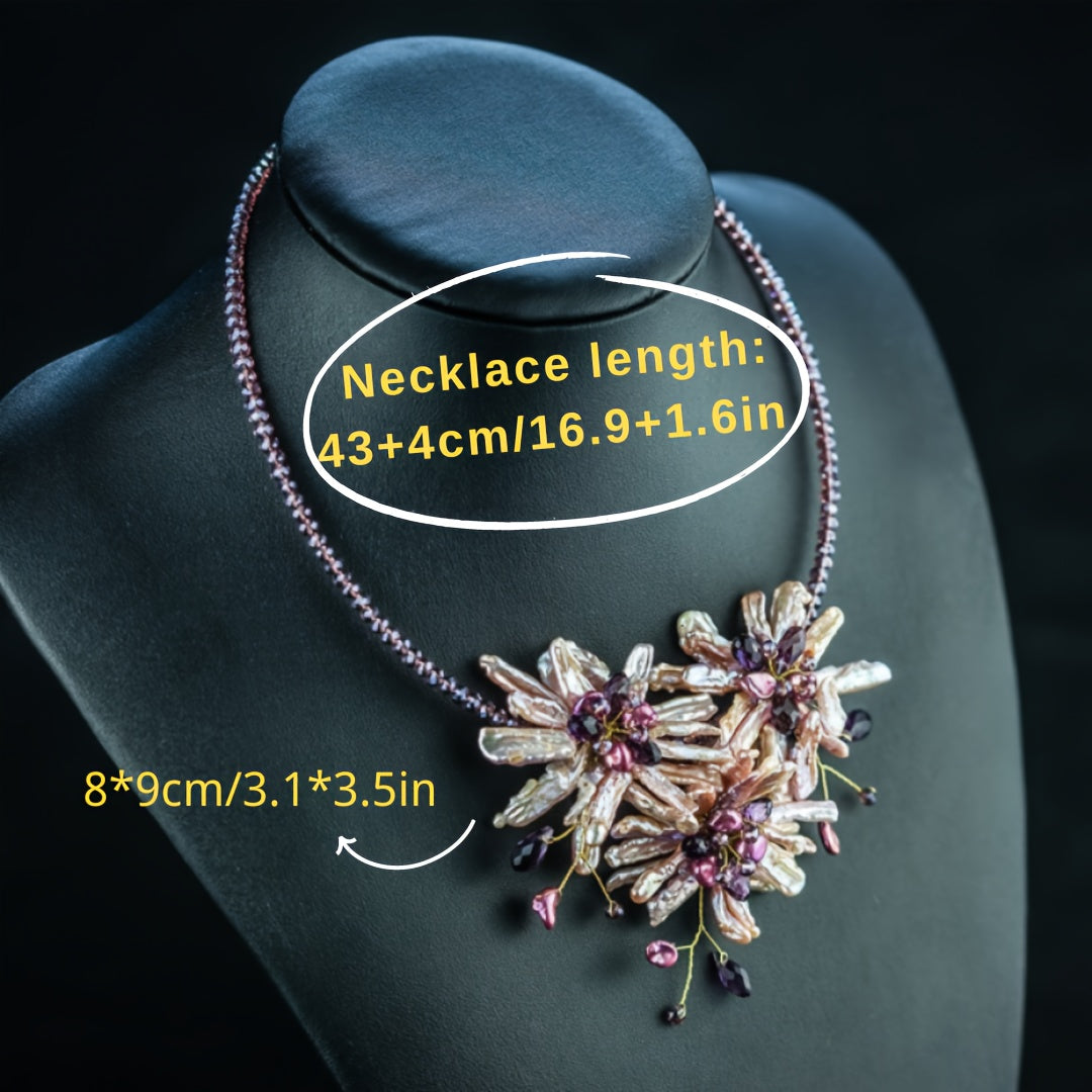 Freshwater Pearl Choker Necklace for Women Elegant Statement Jewelry Natural Stones Gift