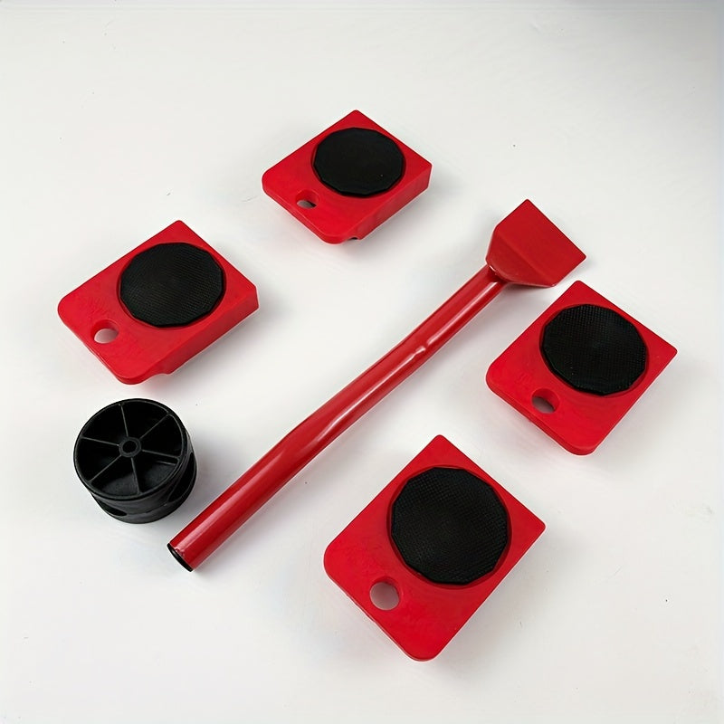 5-ta bo'lak mebel ko'tarish to'plami, 150kg yuklash quvvati va 360-daraja burilish g'ildiraklari bilan