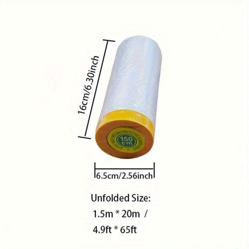 Предварительно нарезанная маскировочная пленка из прозрачного пластика, защитный брезент для покраски автомобилей