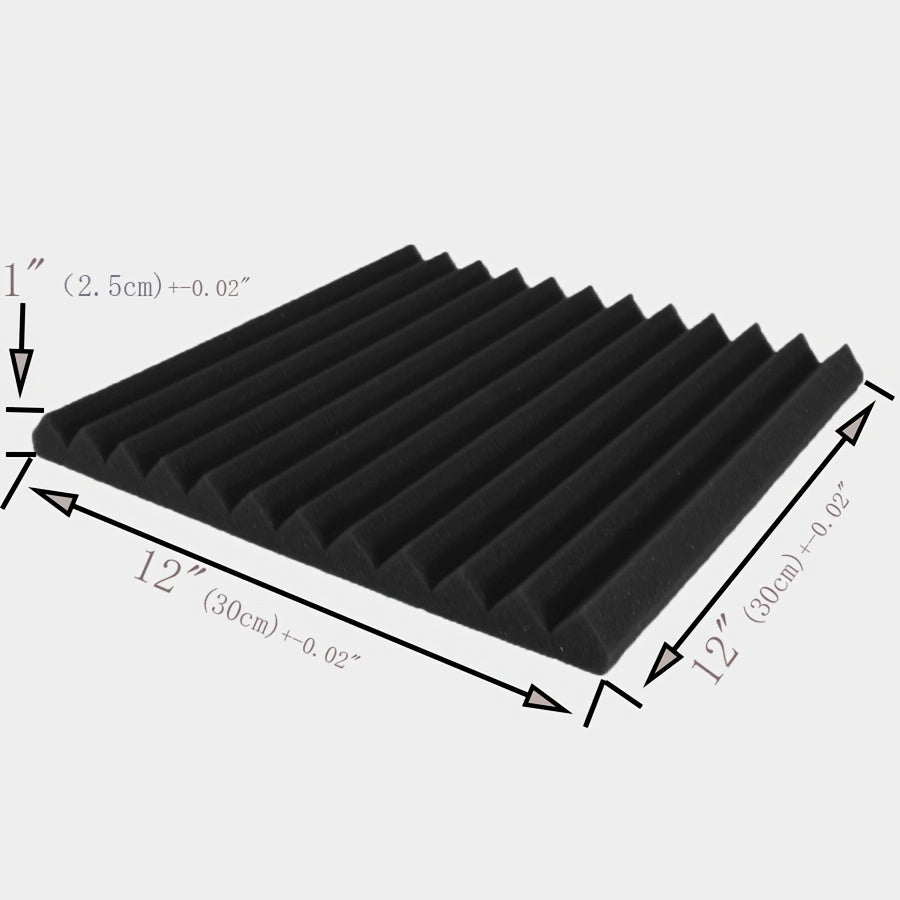 48 Black and Purple Foam Acoustic Wedges 30.48cm x 30.48cm Soundproof Panels for Studio Recording