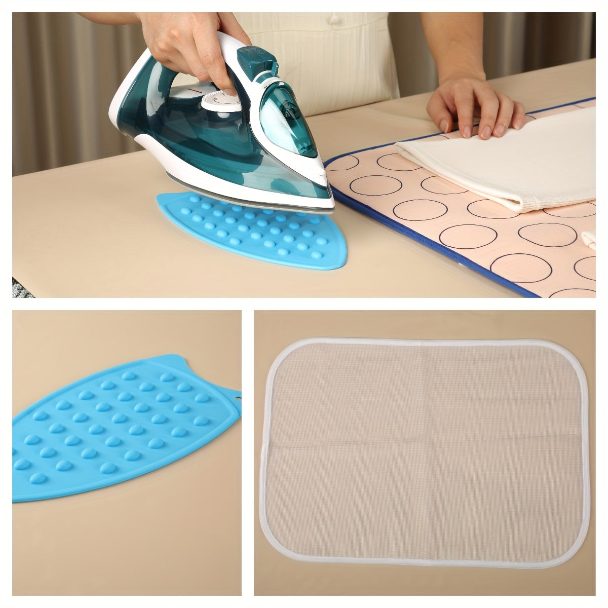 Heat-Resistant Silicone Ironing Mat Foldable Waterproof Non-Slip Kitchen Decor