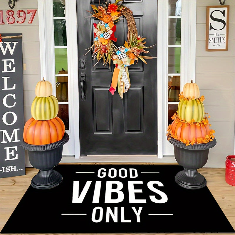 Good Vibes Only Doormat Non-Slip Machine Washable Indoor Outdoor Welcome Mat