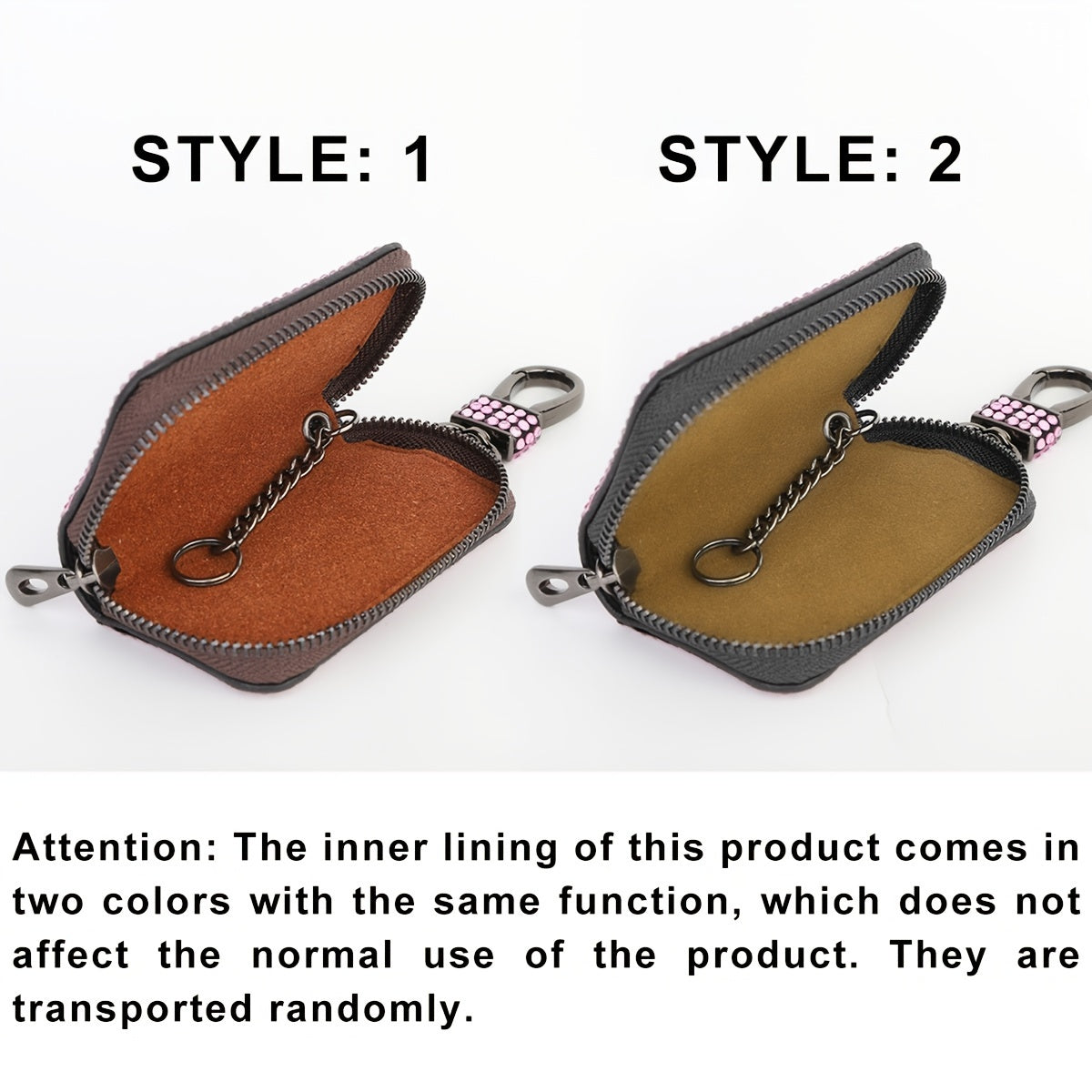 Women's Car Key Protector Rhinestone-encrusted Small Stylish Car Interior Accessory