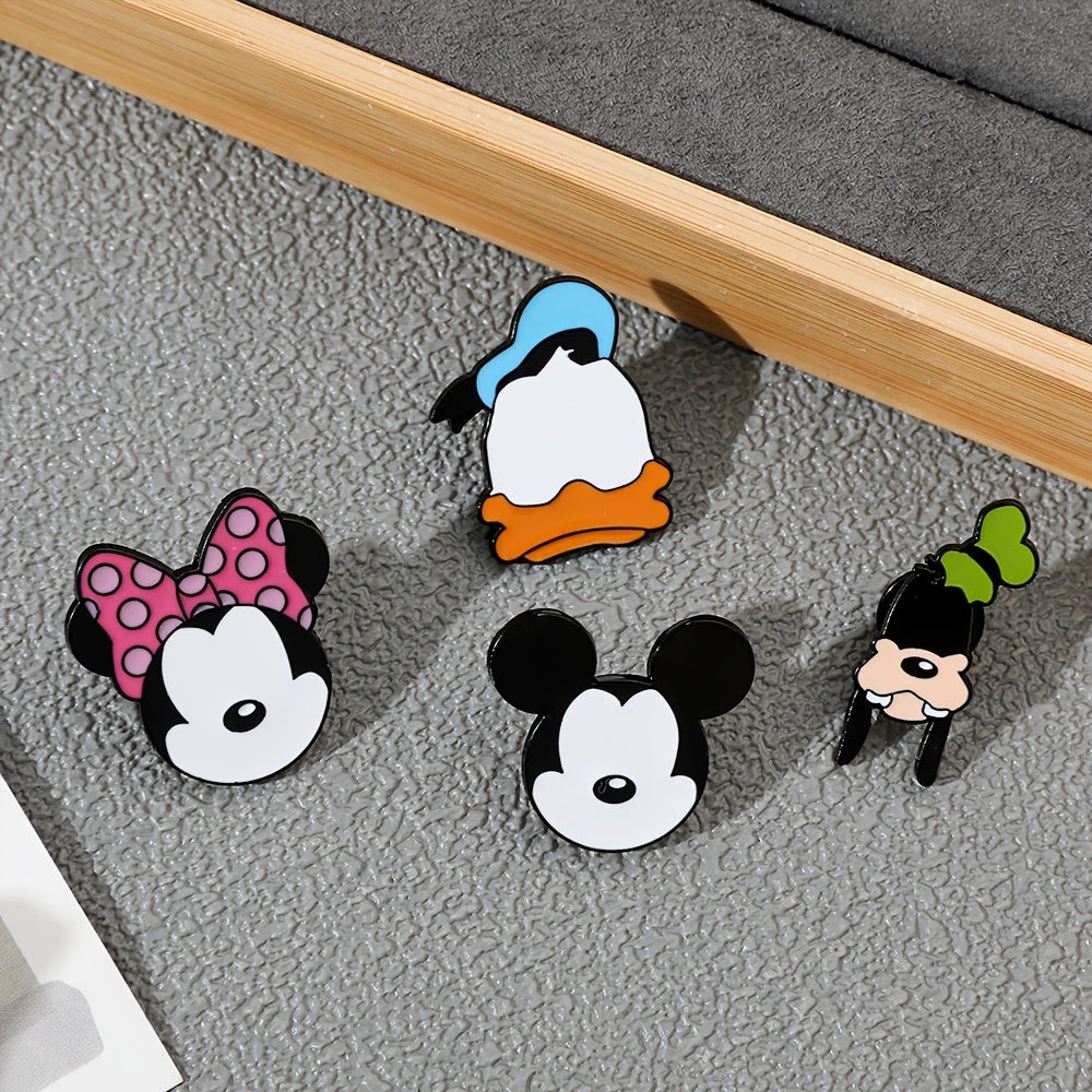 Set of 5 Cartoon Enamel Brooch Pins for Clothes and Bags Irregular Shapes