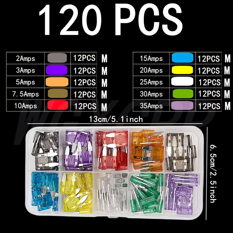 Kit de fusibles automotrices combo mini, pequeño, mediano, estilo blade para coche, marina, camión