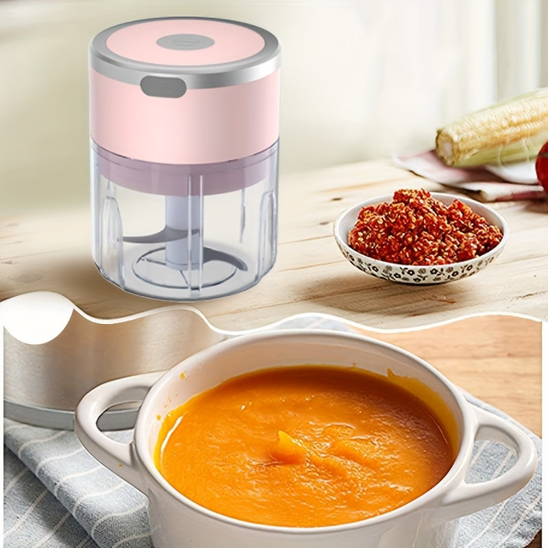 250ml Electric Food Chopper Portable Rechargeable for Purees and Fermented Foods