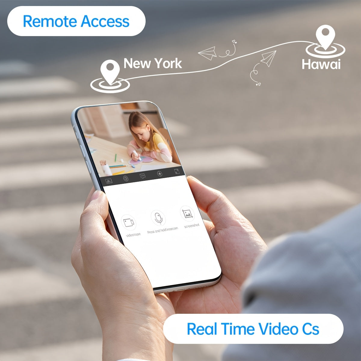 Wireless WiFi Smart Camera with Motion Detection Night Vision Two-Way Audio 355° Pan