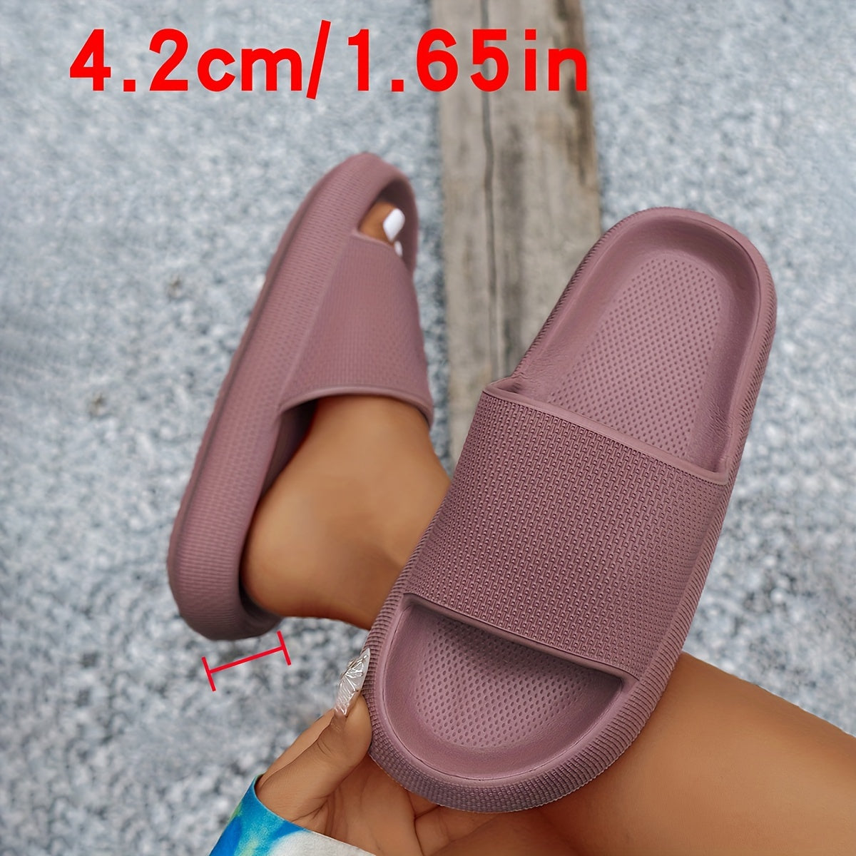 Women’s EVA Slide Sandals Open Toe Beige Indoor Outdoor Shoes
