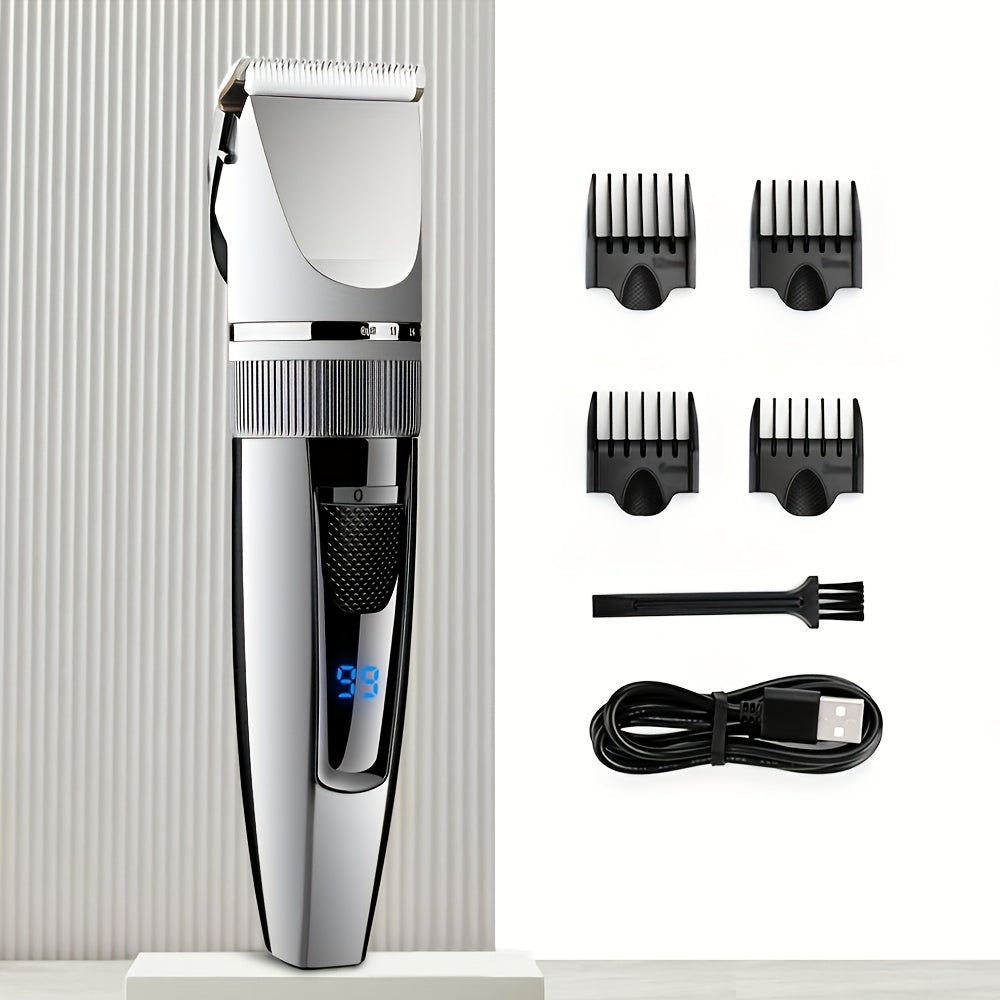Professional Cordless Hair Clippers USB Rechargeable 1200mAh Lithium Battery