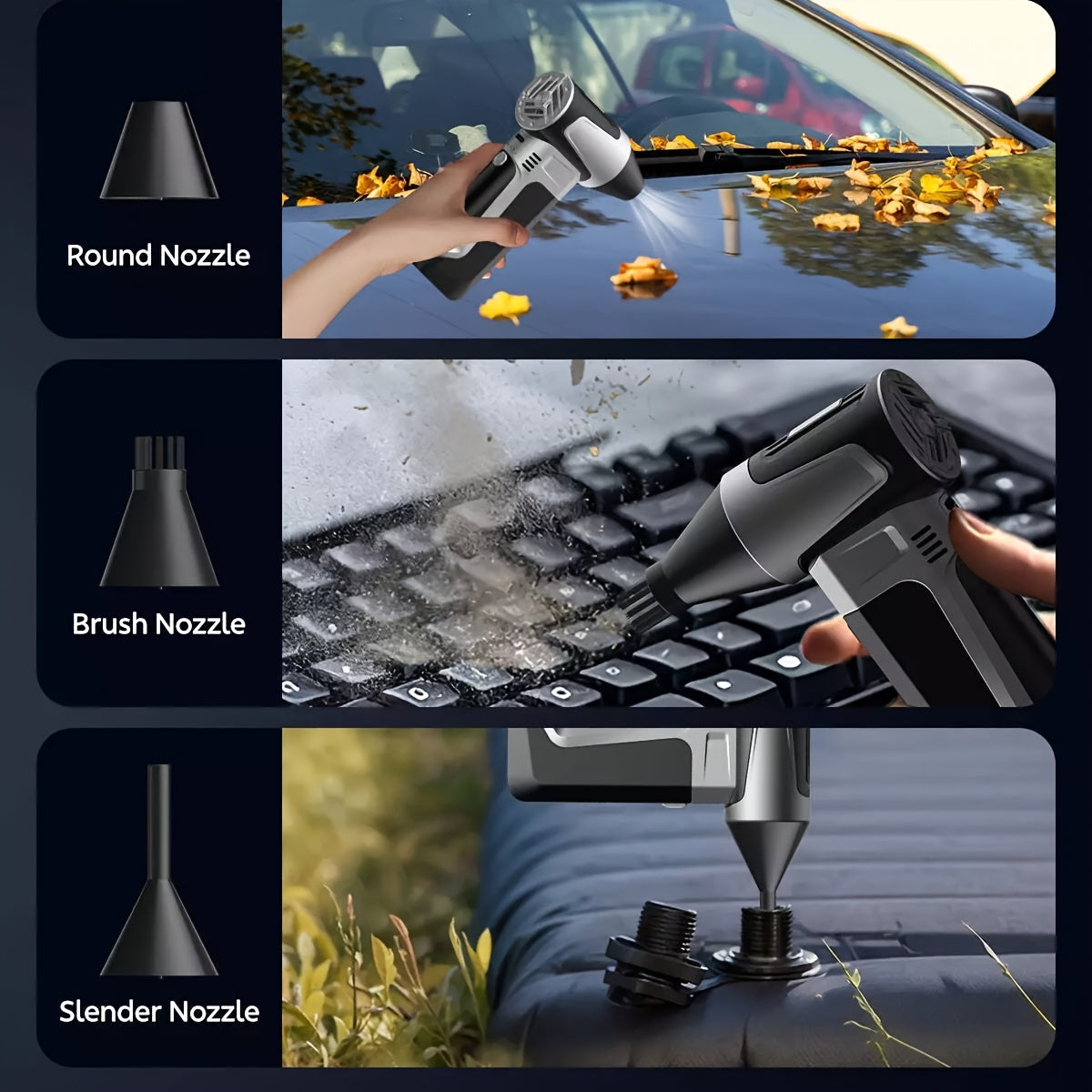 Ручной турбовентилятор 160 000 об/мин бесщеточный мотор USB-C перезаряжаемый портативный