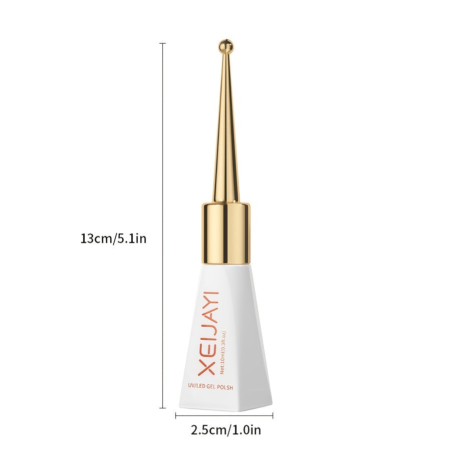 Women White Porcelain Cat Eye Nail Polish Gel with Magnetic Effect