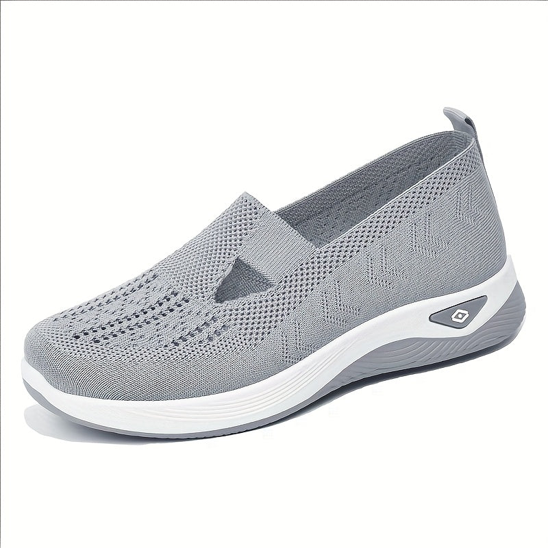 Women's Slip-On Ballet Flats Breathable Knit Casual Shoes
