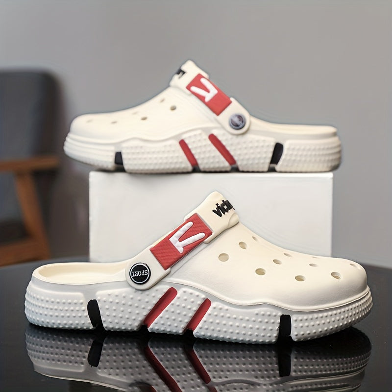 Unisex Hollow Design Clogs Breathable Summer Beach Slide Shoes