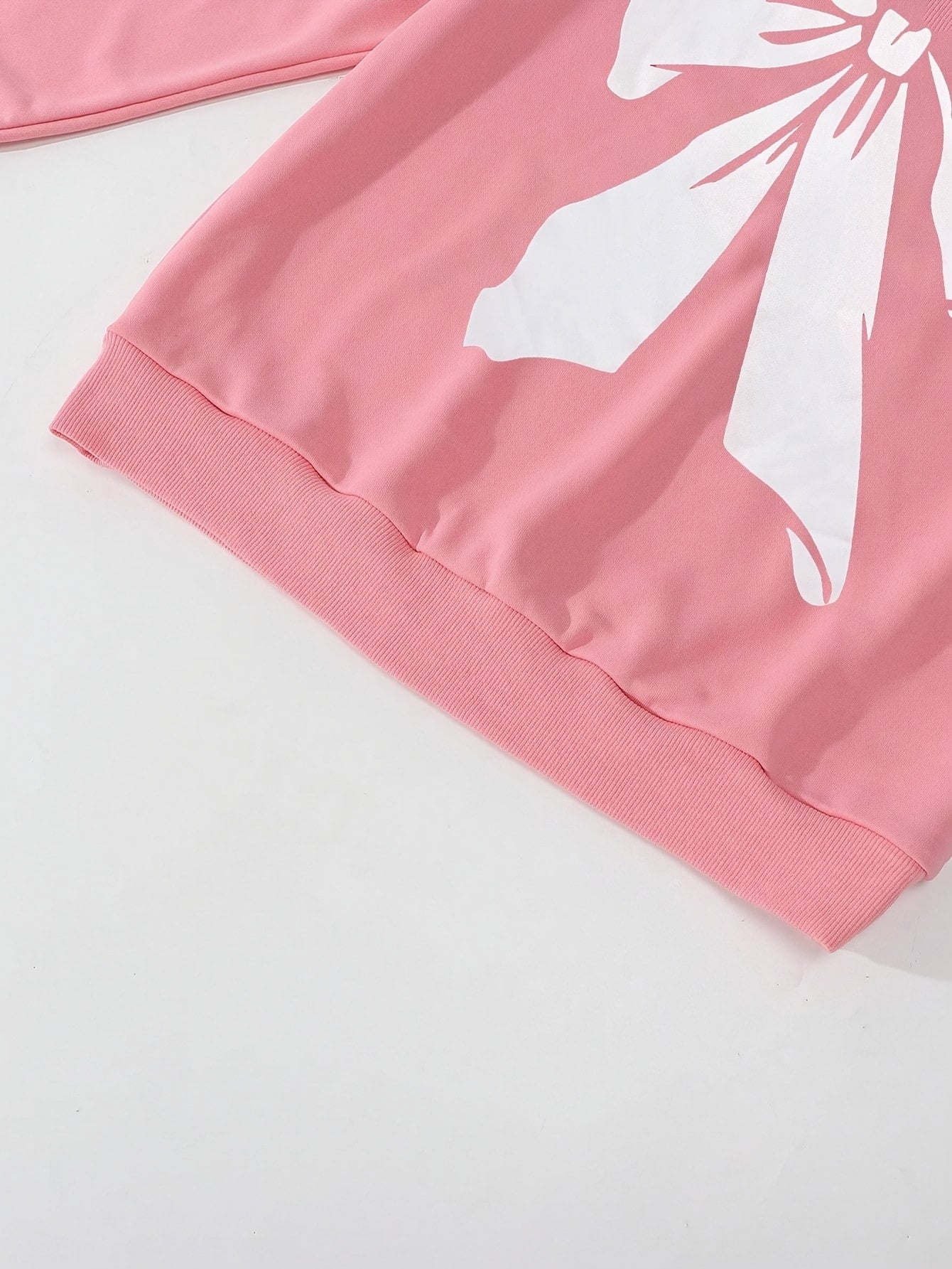 Girls Kids Hoodie and Jeans Set with Butterfly Pattern and Embroidered Bow