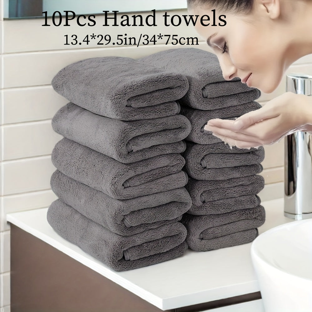 Microfiber Hand Towel Set Soft Absorbent Multi-Color for Family Shower Fitness Sauna
