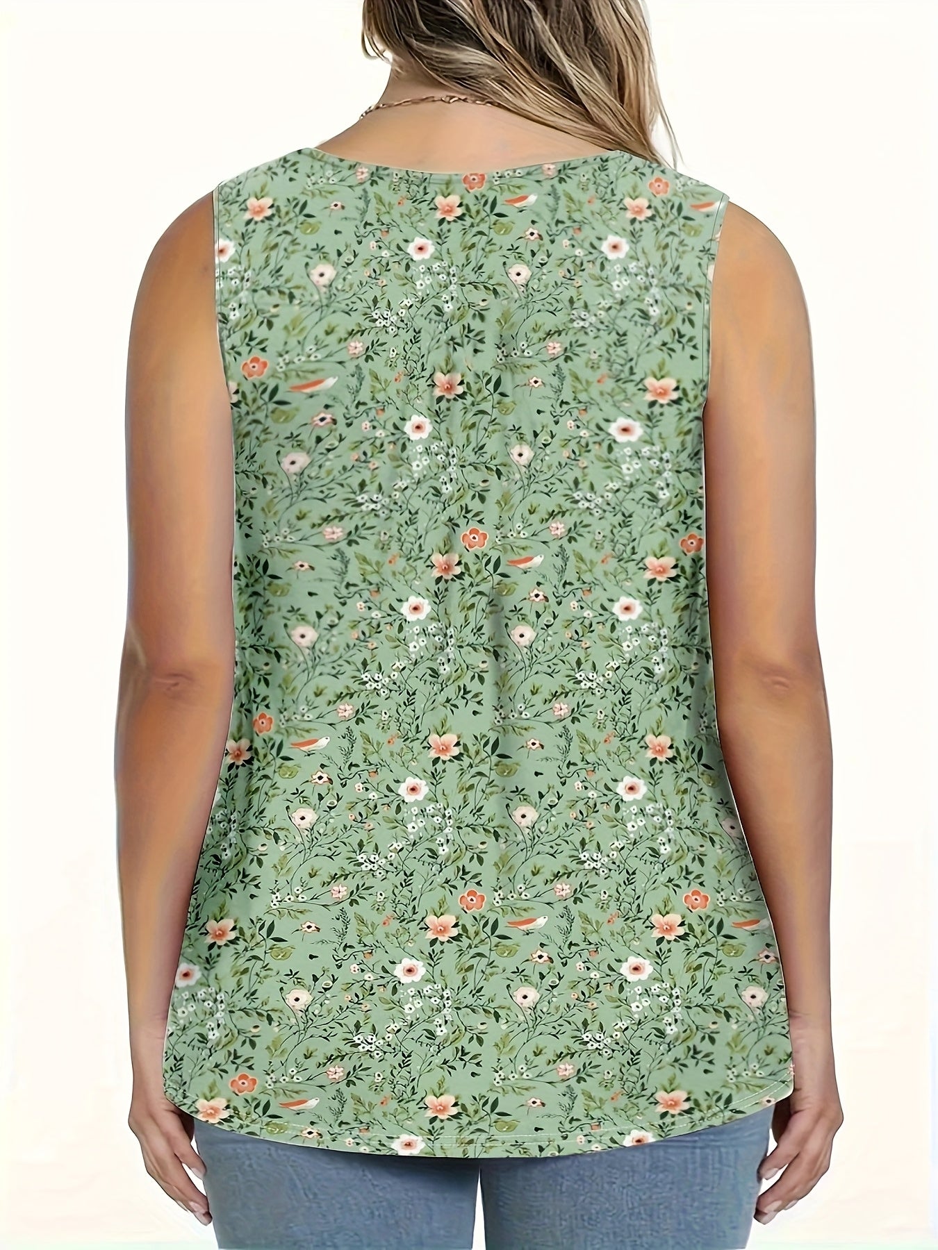 Ayollar uchun ikki qismli to'plam V-yengli kardigan va futbolka, gul bosma, kundalik kiyim