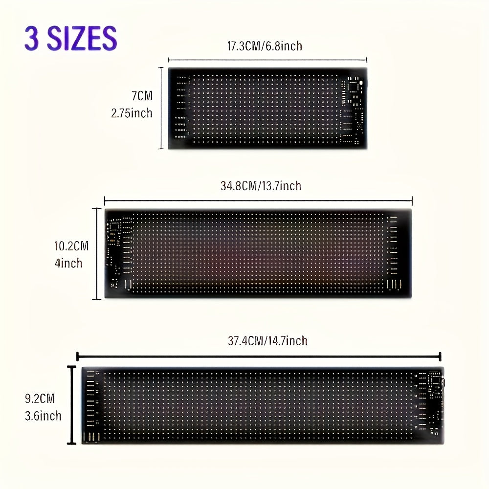 Luz nocturna inteligente LED programable con animación de texto DIY, montaje en pared, decoración de escritorio