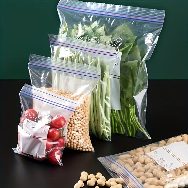 Reusable Double Zipper Food Storage Bags Leak-Proof BPA-Free Freezer Safe