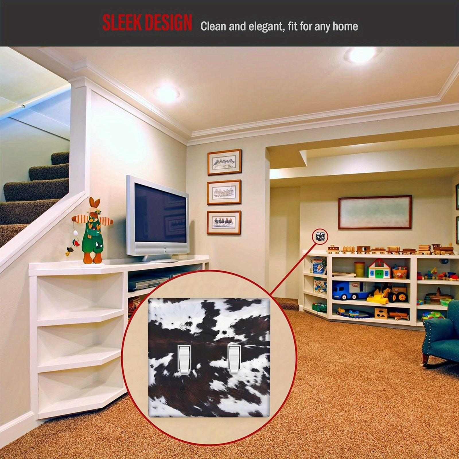 "Yuqori tog' sigiriq chiroq o'chirgichi - 1 yoki 2 guruh, ichki/tashqi foydalanish, oson o'rnatish, batareyasiz."