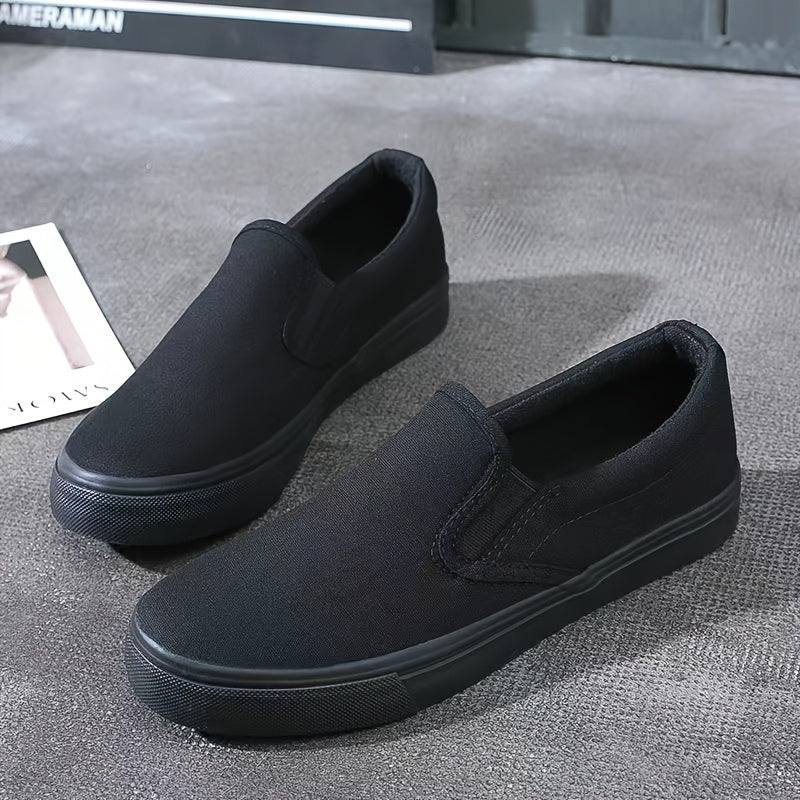 Мужские кроссовки-слипоны из холста, легкие, дышащие, повседневная обувь для весны, лета, осени