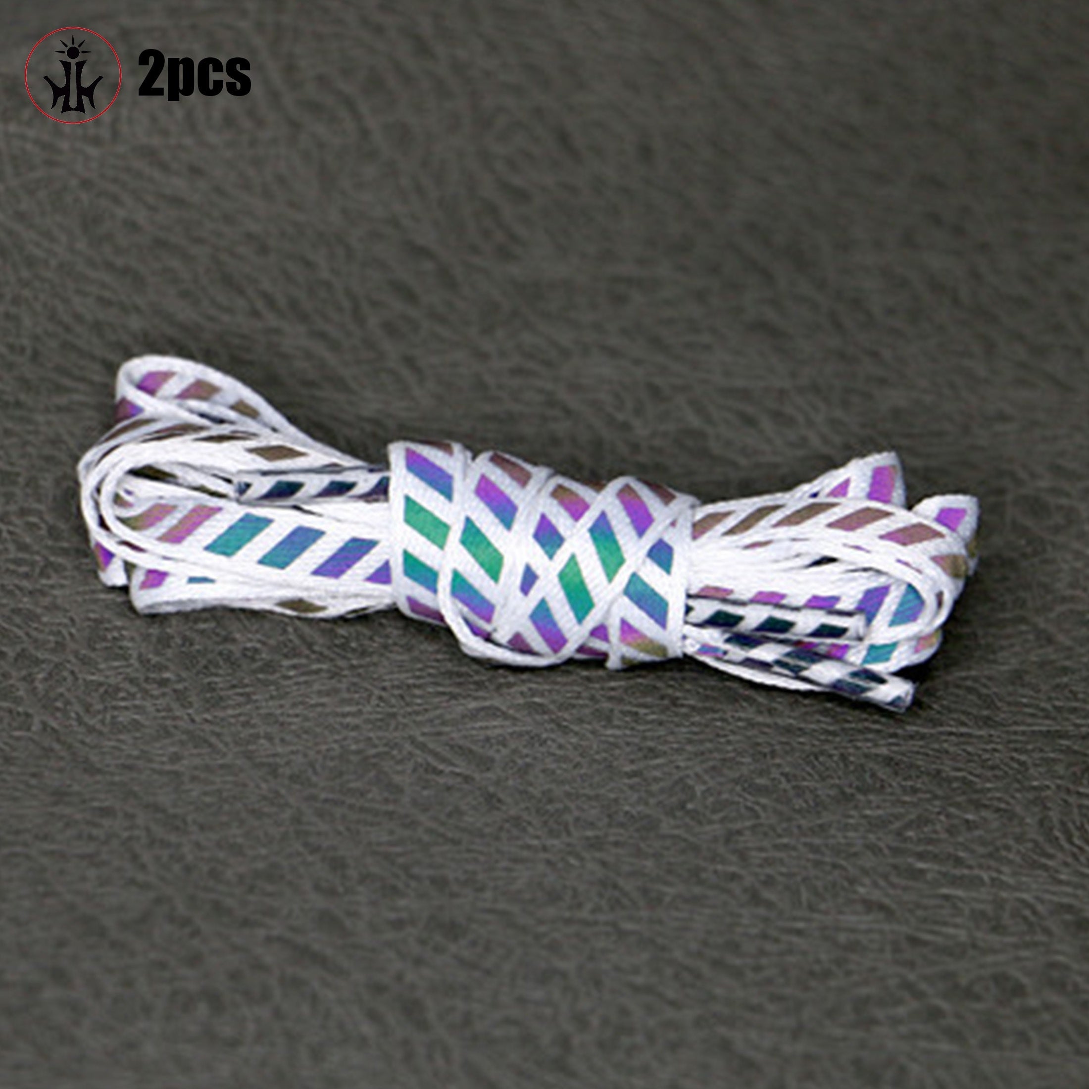 Unisex Polyester Reflective Flat Shoelaces, Night Visibility, Hand Washable
