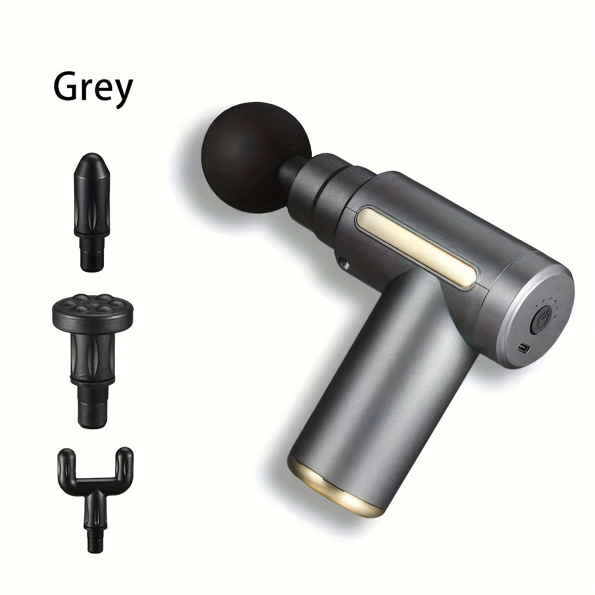 Black and Gold Massage Gun for Deep Tissue Relief Rechargeable Back and Neck Massager