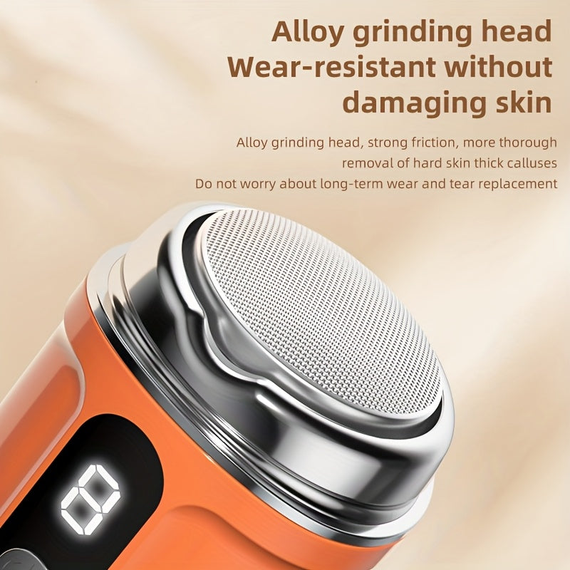 Rechargeable Electric Foot Grinder with Power Indicator and Interchangeable Grinding Heads