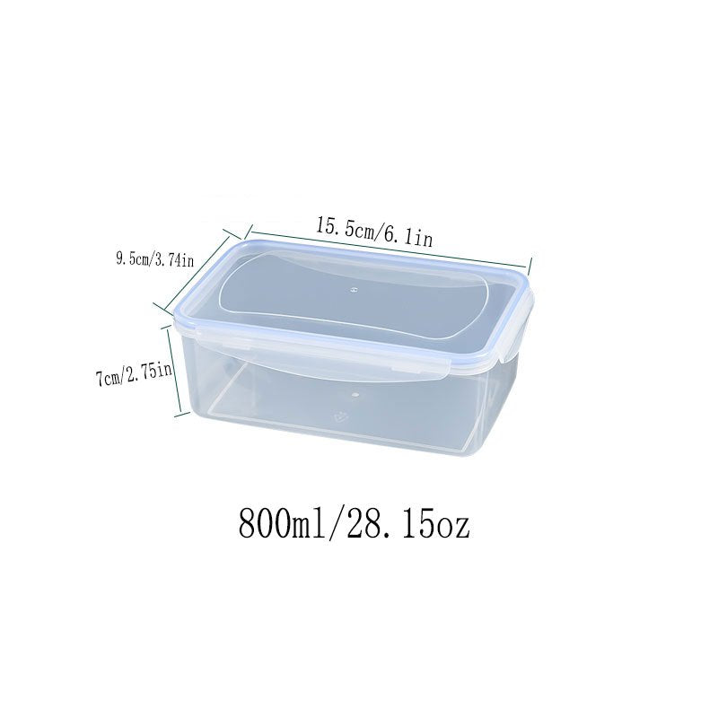 Unisex Plastic Storage Box Microwave Safe Food Container 1/4 Pcs Set