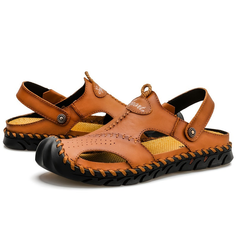 Hand-Stitched Durable Summer Sandals with Rubber Soles for Casual Street Wear