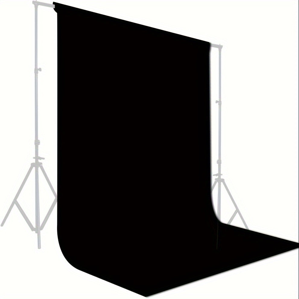 Fondo de poliéster negro para fotografía para grabación de video y cortinas de fiesta, grande, reversible, lavable