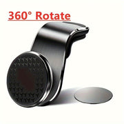 Adjustable 360° Rotatable L-Shaped Magnetic Car Phone Holder for Ventilation