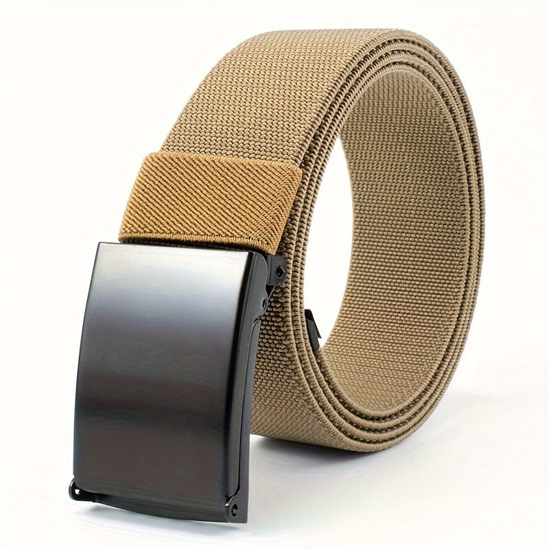 Men Women Canvas Braided Belt with Smooth Buckle for Outdoor and Casual Wear