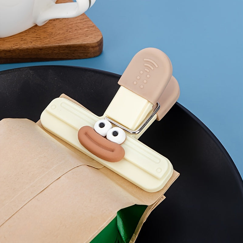 Juego de 3 clips de almacenamiento de comida de dibujos animados, selladores a prueba de humedad para cocina, oficina y escuela