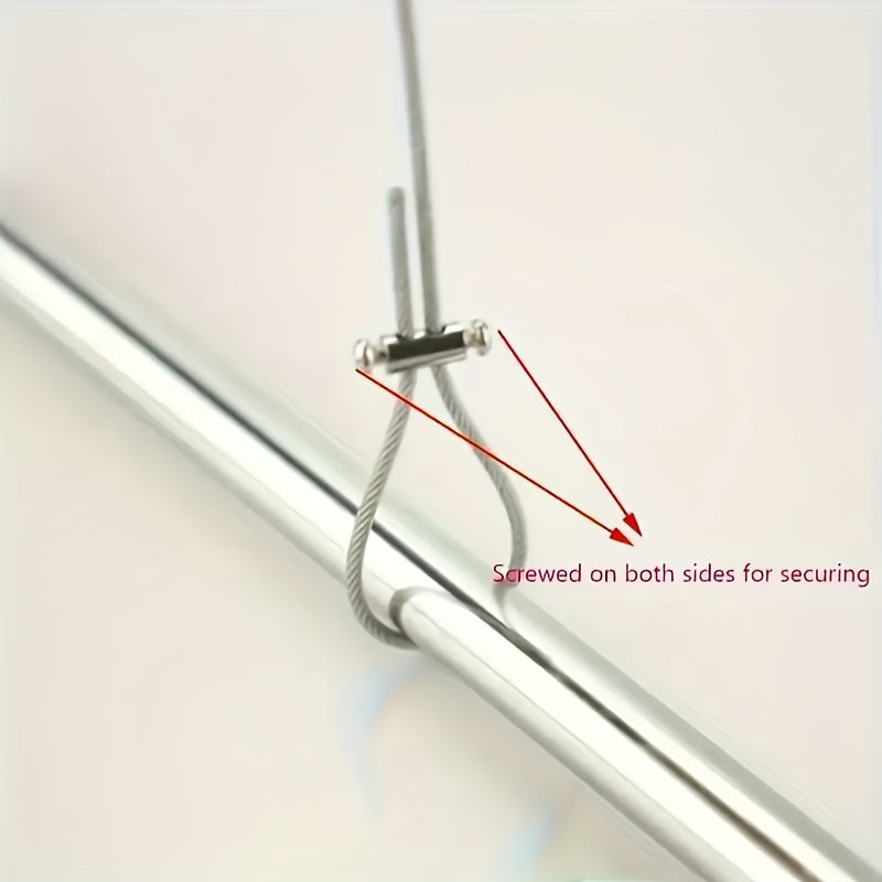 12pcs Metal Wire Rope Clamps Adjustable Locking Clips for Cables and Decorations