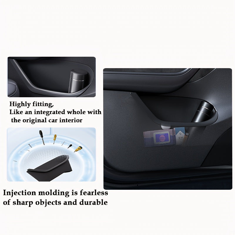 Car Door Organizer Set TPE Juniper for Y2025 Model Front Rear Storage
