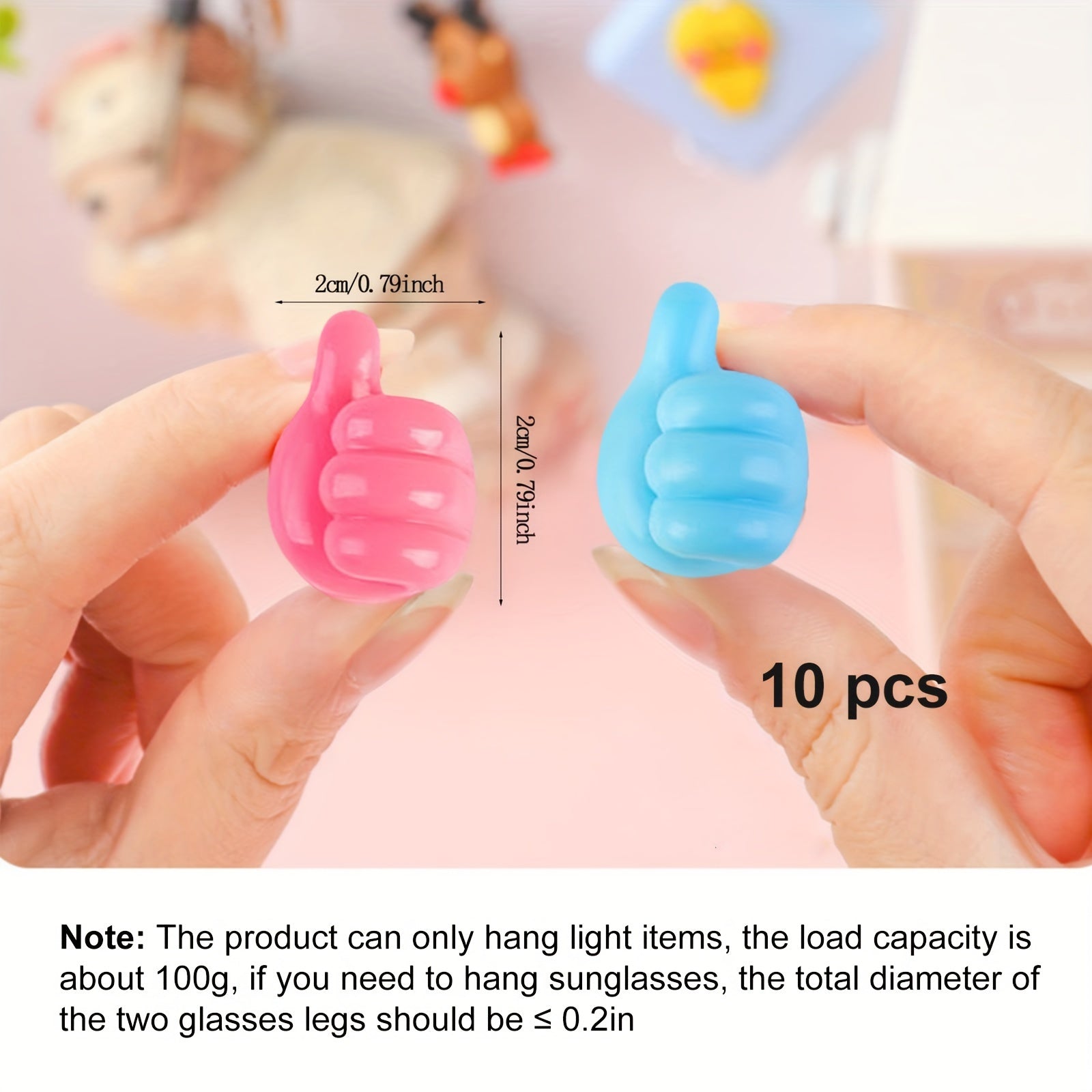 Набор из 10 крючков-органайзеров для кабелей из резины с рукоятками в случайных цветах