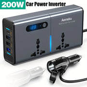 Car Inverter 200W 12V/24V Power Converter with USB and 220V Socket