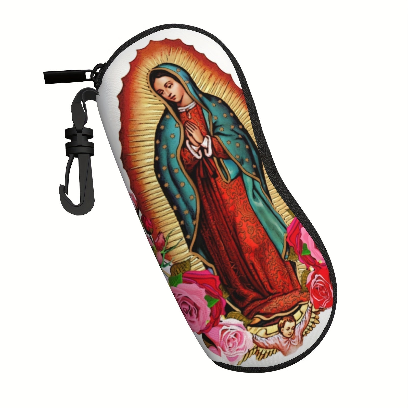 Портативный держатель для очков с ключницей с изображением Нашей Госпожи Гваделупской и Марии Назаретской, ультралегкий защитный чехол из неопрена для мужчин и женщин