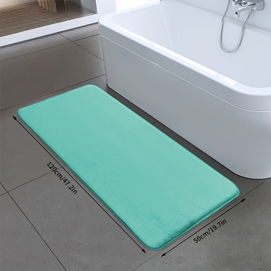 Alfombra de baño de esponja de alta densidad 39.88x59.94cm Antideslizante Suave Blanca Absorbente